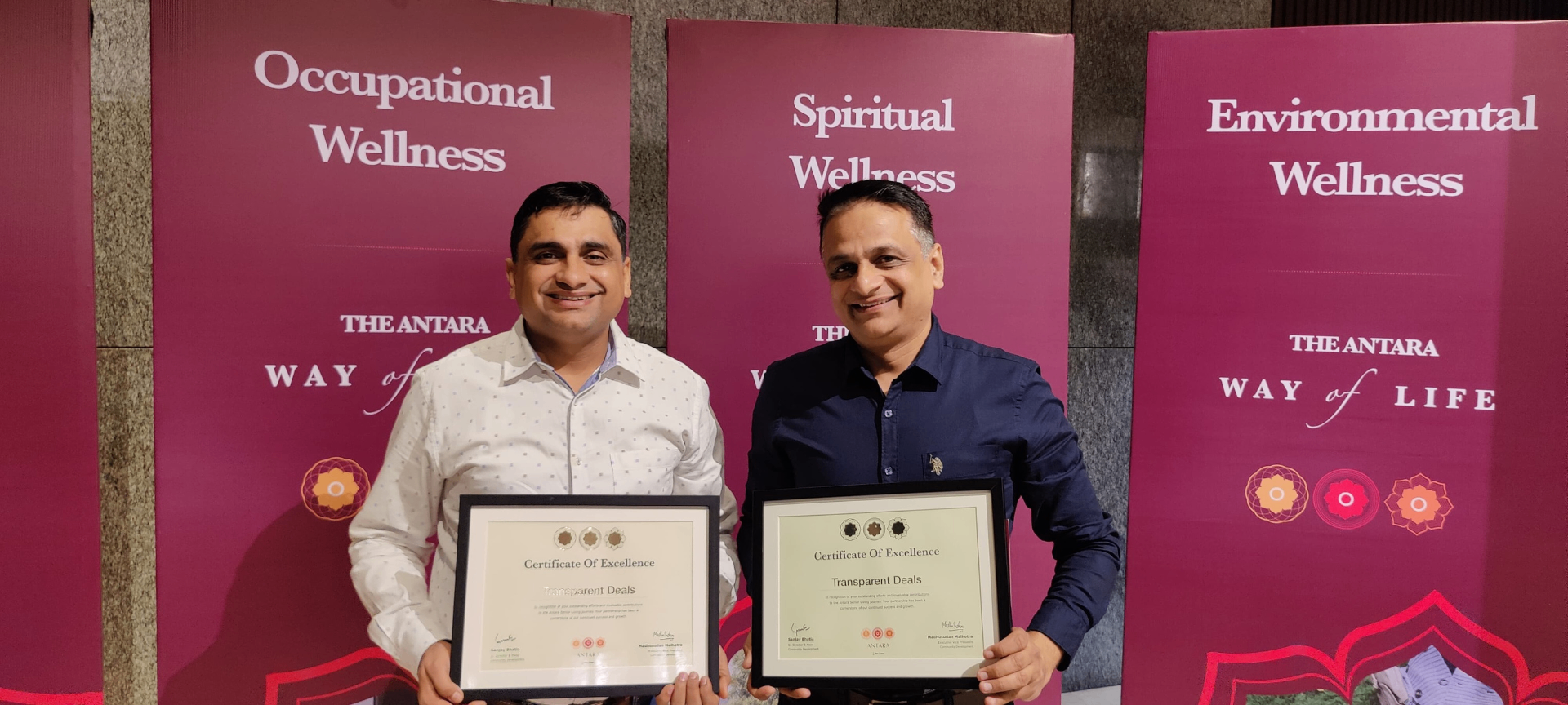 The Antara, Certificate of Excellence